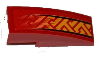 LEGO part Slope, Curved 3 x 1 with Fade Geometric Pattern Model Right Side (Sticker) - Set 8227 (50950pb041R)