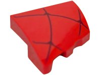 LEGO part Wedge 2 x 2 x 2/3 Left with Dark Red Spider Web Pattern 5095pb004