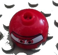 LEGO part Brick, Round 2 x 2 Dome Top with Eyes Round and F1 Helmet Pattern (Francesco Bernoulli) 553pb011