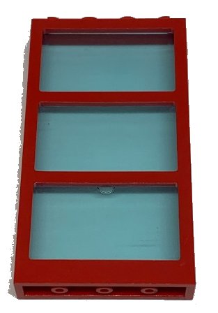 LEGO onderdeel Window 1 x 4 x 6 with 3 Panes with Trans-Light Blue Glass (57894 / 57895) (57894c01)