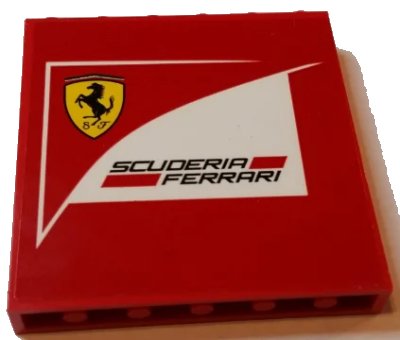 LEGO onderdeel Panel 1 x 6 x 5 with Scuderia Ferrari Logo Pattern (Sticker) - Set 75913 (59349pb132)