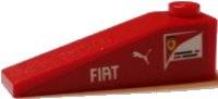 LEGO part Slope 18 4 x 1 with 'FIAT' and Puma and Scuderia Ferrari Logos Pattern on Both Sides (Stickers) - Set 75913 60477pb010