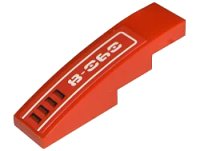 LEGO part Slope, Curved 4 x 1 with '8-060' and Vents Pattern Model Right (Sticker) - Set 8060 61678pb013R