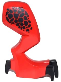LEGO onderdeel Dragon Leg (Castle) Right with Black Claws and Hip Pattern (62436c01pb04)