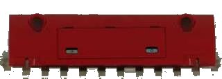 LEGO onderdeel Technic, Panel Curved 11 x 3 with Hatch with Silver Latches Pattern (Sticker) - Set 8109 (62531pb009)