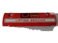 LEGO onderdeel Technic, Panel Curved 11 x 3 with 'UW LIFTING SERVICE' Pattern (Sticker) - Set 8258 62531pb022