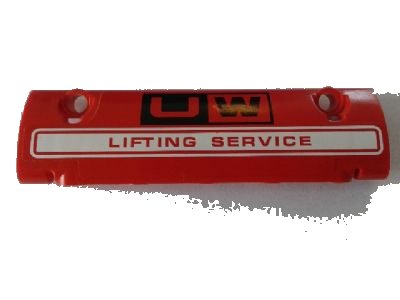 LEGO onderdeel Technic, Panel Curved 11 x 3 with 'UW LIFTING SERVICE' Pattern (Sticker) - Set 8258 (62531pb022)