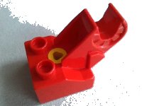 LEGO onderdeel Duplo, Toolo Brick 2 x 2 with Angled Bracket with Clip and Screw 6285c01