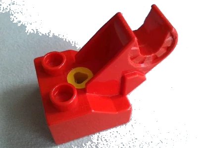 LEGO onderdeel Duplo, Toolo Brick 2 x 2 with Angled Bracket with Clip and Screw (6285c01)