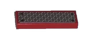 LEGO onderdeel Tile 1 x 3 with Black Rivets on Silver Tread Plate Pattern (Sticker) - Set 7206 (63864pb001)