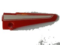 LEGO part Technic, Panel Fairing # 6 Long Smooth, Side B with White Wide Stripe Pattern (Sticker) - Set 8258 64393pb022