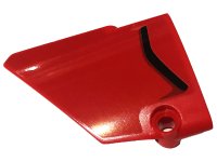 LEGO part Technic, Panel Fairing #13 Large Short Smooth, Side A with Black Air Intake Pattern (Sticker) - Set 42107 64394pb029