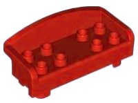 LEGO part Duplo, Furniture Couch / Sofa with Rounded Back and 8 Studs 6476