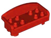 LEGO part Duplo, Furniture Couch / Sofa with Rounded Back and 8 Studs (6476)