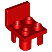 LEGO onderdeel Duplo, Furniture Chair with 4 Studs and Squared Back 6478