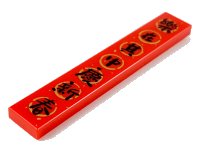 LEGO part Tile 1 x 6 with Black Chinese Logogram '乐在其中庆新春' (Everyone Enjoyed Themselves in Celebrating the New Year) Pattern 6636pb250