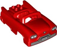 LEGO part Duplo Car Body with Windscreen Frame with Headlights, Bumper and '2COOL' License Plate Pattern 73548pb01