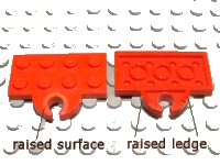 LEGO part Plate, Modified 2 x 4 with Train Coupler Open for Magnet 737a