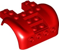 LEGO part Vehicle, Mudguard 6 x 4 with 4 Studs on Front 80481