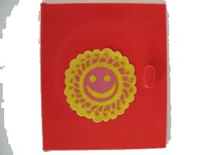 LEGO onderdeel Homemaker Cupboard Door 4 x 4 with Smiling Sunflower Pattern (Sticker) - Set 292 (838pb07)