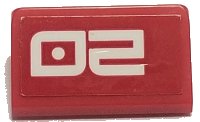 LEGO part Slope 30 1 x 2 x 2/3 with White '20' on Red Background Pattern (Sticker) - Set 70615 85984pb222