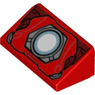 LEGO part Slope 30 1 x 2 x 2/3 with Arc Reactor Pattern (85984pb238)