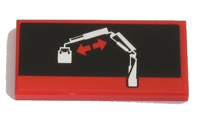 LEGO part Tile 2 x 4 with Crane Arm Movement 3 Pattern (Sticker) - Set 42043 (87079pb0594)