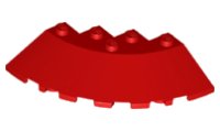 LEGO part Brick, Round Corner 6 x 6 with Slope 33 Edge, Facet Cutout 95188