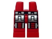 LEGO onderdeel Hips and Legs with Silver and Black Belt, Silver Armor Thigh Joints with Black Knee Pads Pattern (Spyrius, Exploriens) 970c00pb0019