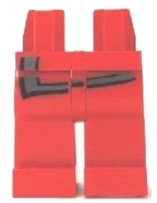 LEGO onderdeel Hips and Legs with Dark Bluish Gray Shirt Edge Pattern (970c00pb0133)