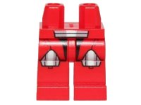 LEGO part Hips and Legs with Galaxy Squad Armor with Light Bluish Gray and White Pentagonal Knee Pads and Short Belt Pattern 970c00pb0227