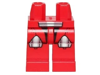 LEGO onderdeel Hips and Legs with Galaxy Squad Armor with Light Bluish Gray and White Pentagonal Knee Pads and Short Belt Pattern (970c00pb0227)