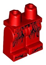 LEGO onderdeel Hips and Legs with Black Tendrils Pattern (Carnage) 970c00pb0467