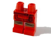 LEGO part Hips and Legs with Dark Red Sash and Knee Wrappings Pattern 970c00pb0979