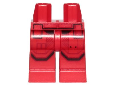 LEGO onderdeel Hips and Legs with SW Sith Trooper Black Markings Armor Pattern (970c00pb1026)