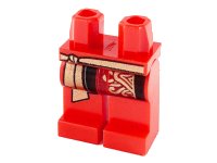 LEGO onderdeel Hips and Legs with Gold Tied Sash, Dark Red Robe End with Gold Decoration Pattern 970c00pb1061