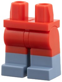 LEGO part Hips and Legs with Molded Sand Blue Lower Legs / Boots Pattern 970c00pb1854