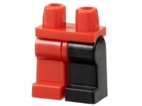 LEGO onderdeel Hips and 1 Black Left Leg, 1 Red Right Leg 970d03