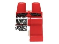 LEGO part Hips and 1 Red Left Leg, 1 White Right Leg with Black Lace and Red Garter Pattern (Red Harrington) 970d17pb01