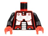 LEGO part Torso Space Robot Pattern (Spyrius) / Black Arms / Red Hands 973p63c01