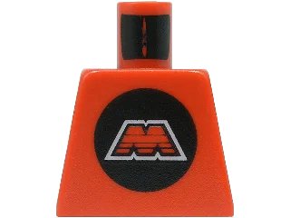 LEGO onderdeel Torso Space Large Black Circle with Red Letter M with White Border Pattern (M:Tron) (973p68)