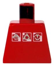 LEGO onderdeel Torso Gravity Games with 3 White & Silver Logos Pattern 973pb0274