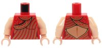 LEGO onderdeel Torso Indiana Jones Dress Gold Sequins and Open Back Pattern / Light Nougat Arms / Light Nougat Hands 973pb0531c01