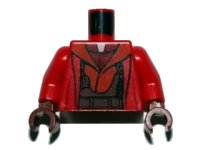 LEGO part Torso SW Naboo Fighter Jacket with Sand Red Harness Pattern / Red Arms / Reddish Brown Hands 973pb1042c01