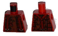 LEGO part Torso Monster Fighters with Suspenders over Torn Shirt Pattern 973pb1114