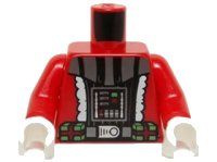 LEGO onderdeel Torso Santa Jacket with White Trim and SW Darth Vader Pattern / Red Arms / White Hands 973pb1750c01