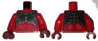 LEGO part Torso Nexo Knights Female Armor Chest Plate and Dark Red Spots Pattern / Red Arms / Dark Red Hands 973pb2425c01