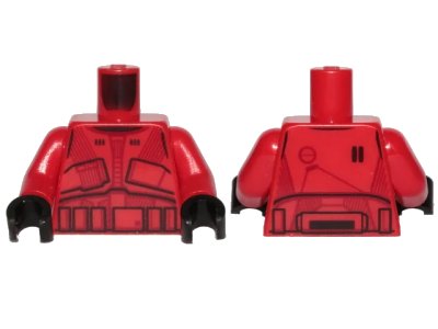 LEGO onderdeel Torso SW Armor Sith Trooper Ep. 9 with Black Lines Pattern / Red Arms / Black Hands (973pb3712c01)