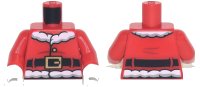 LEGO part Torso Santa Jacket with White Fur Collar and Waistband, Black Belt with Gold Buckle Pattern / Red Arms / White Hands 973pb4487c01