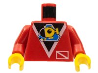 LEGO part Torso Divers Submarine Logo Pattern / Red Arms / Yellow Hands 973px52c02